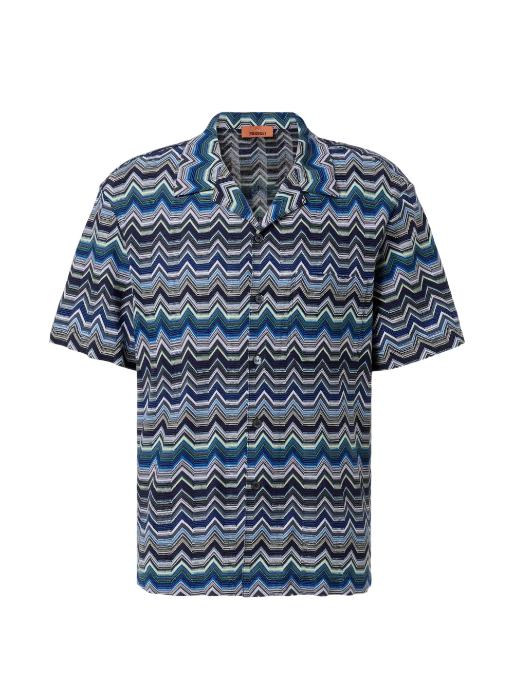 Missoni zigzag-knit shirt - Blu