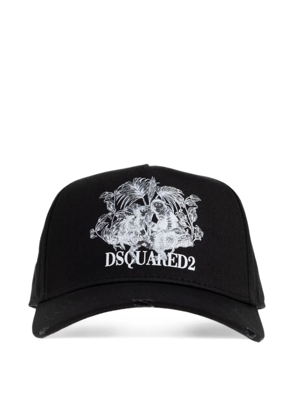 DSQUARED2 graphic-print distressed baseball cap - Nero