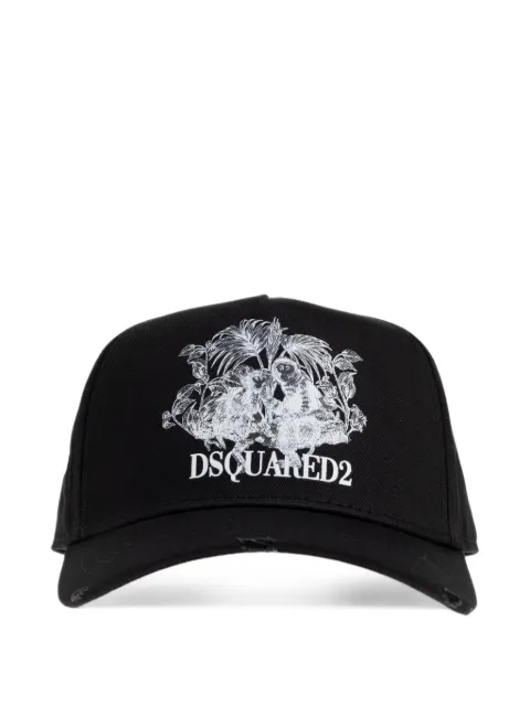 DSQUARED2 graphic-print distressed baseball cap