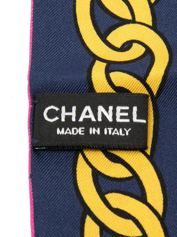 CHANEL Pre-Owned 2000-2010 ココ チャーム プリント シルク バンドゥ