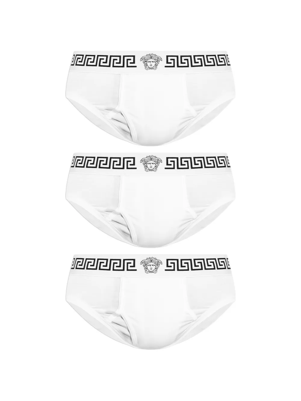 Versace logo-embellished briefs (set of three) - Bianco