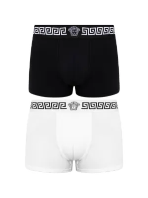 Versace コットンジャージーボクサーパンツ 3枚組 | ブラック