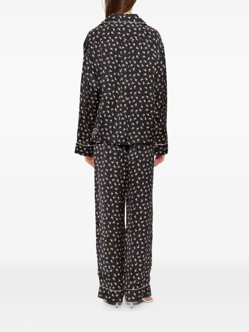 Diesel Set-Maggie-D-Core pyjama met bloemenprint Zwart