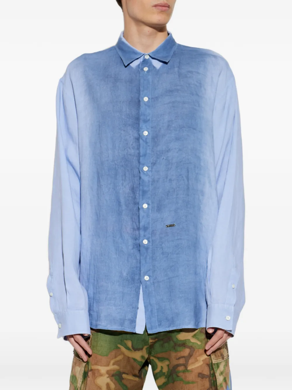 DSQUARED2 Overhemd met knopen Blauw