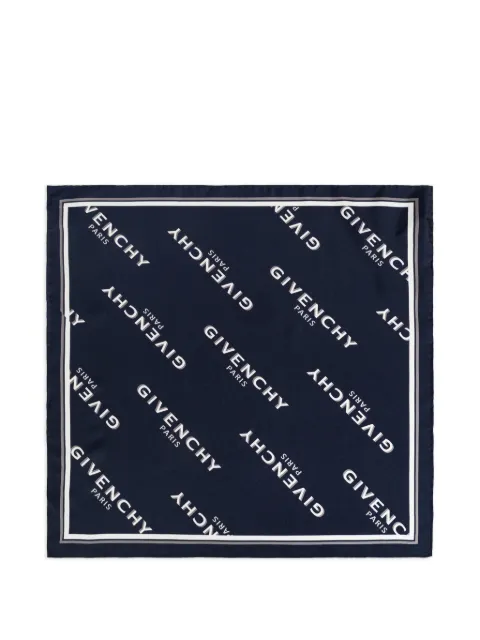 Givenchy Lenço de seda com logo