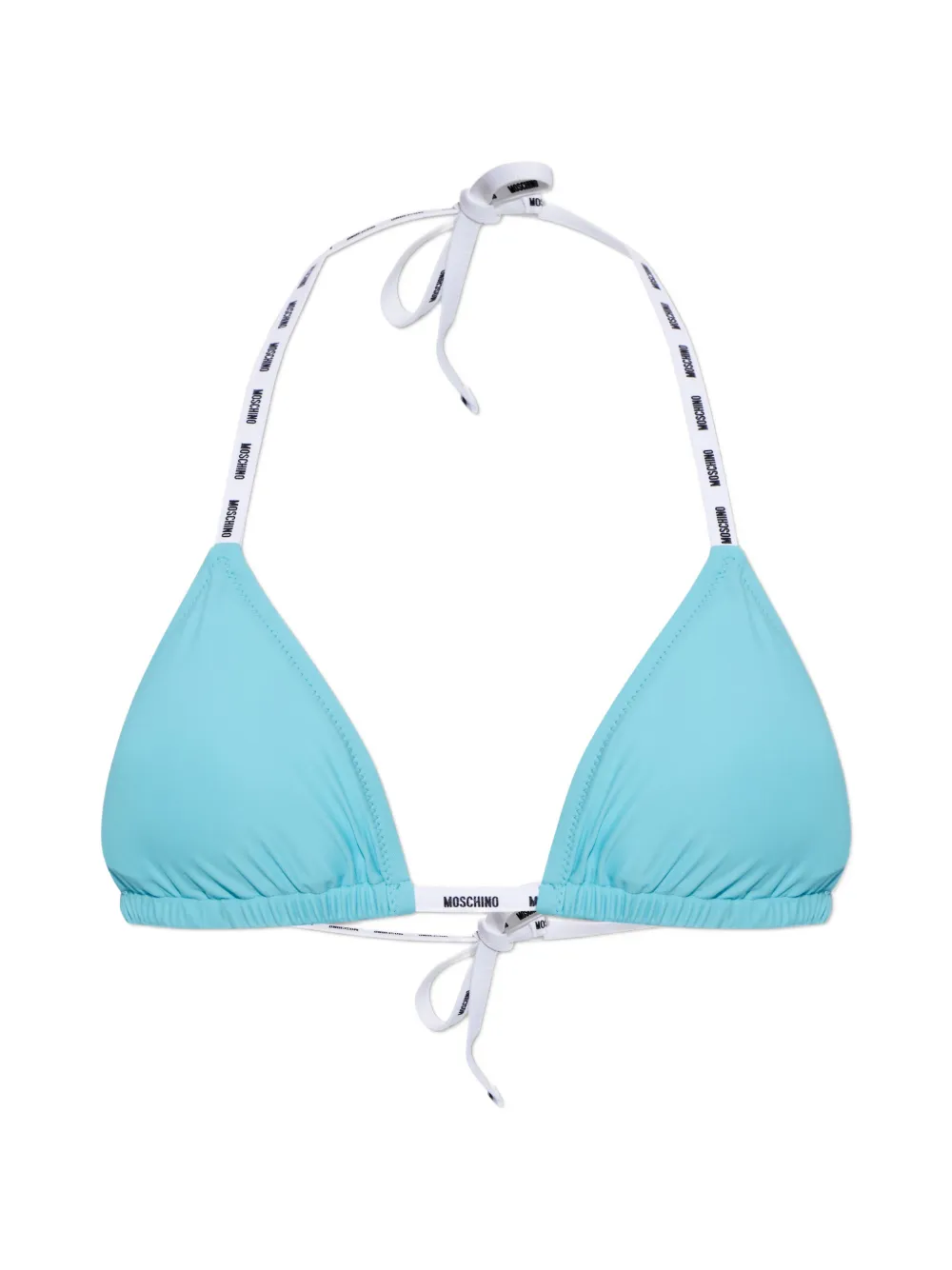 Moschino logo-detail bikini top - Blu