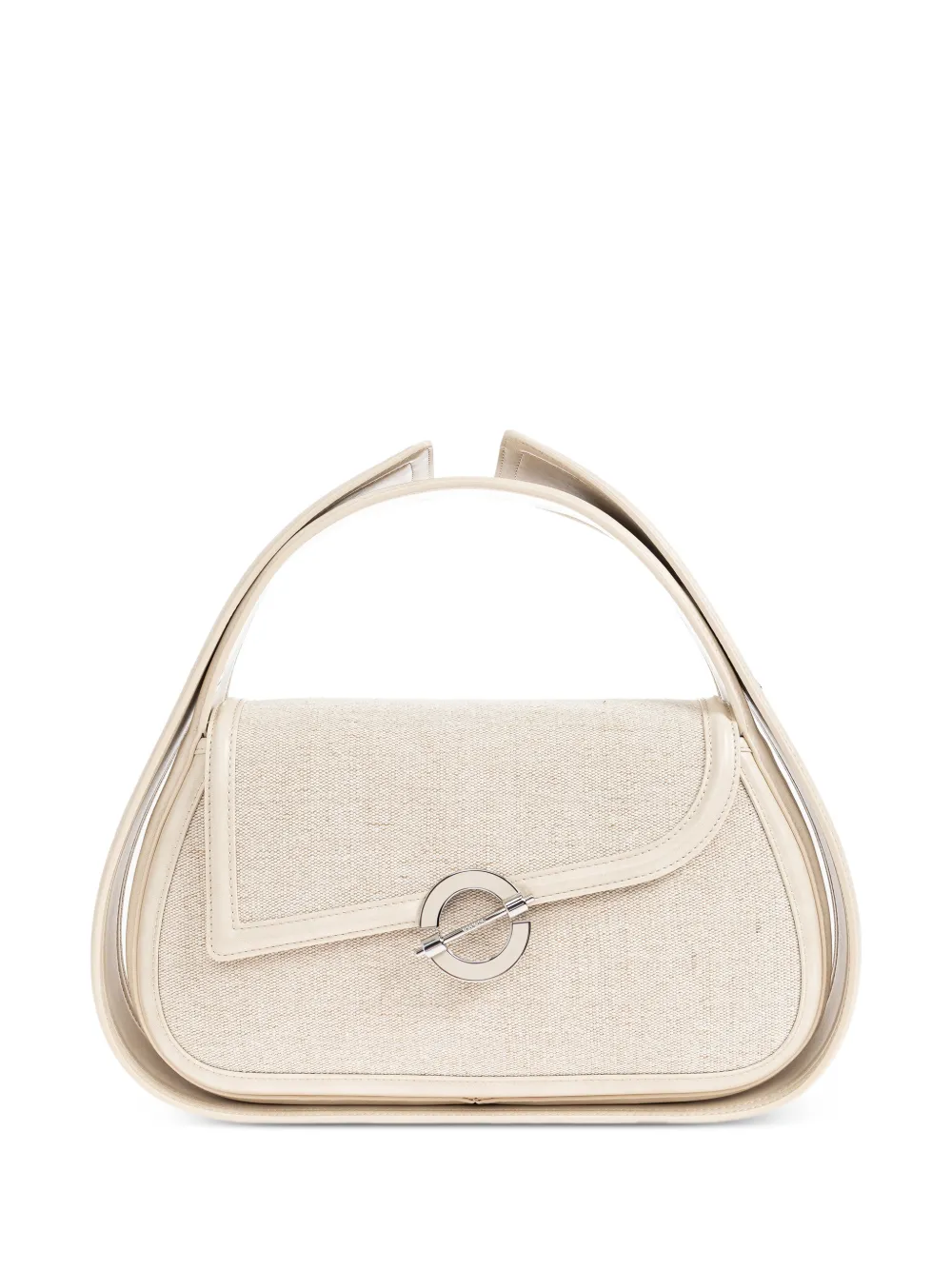 Samsoe & Samsoe Sahero Woven-texture Ring-hardware Tote Bag In Neutral