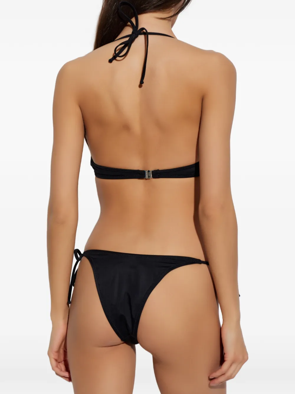 Moschino Bikinislip met bloemendetail Zwart