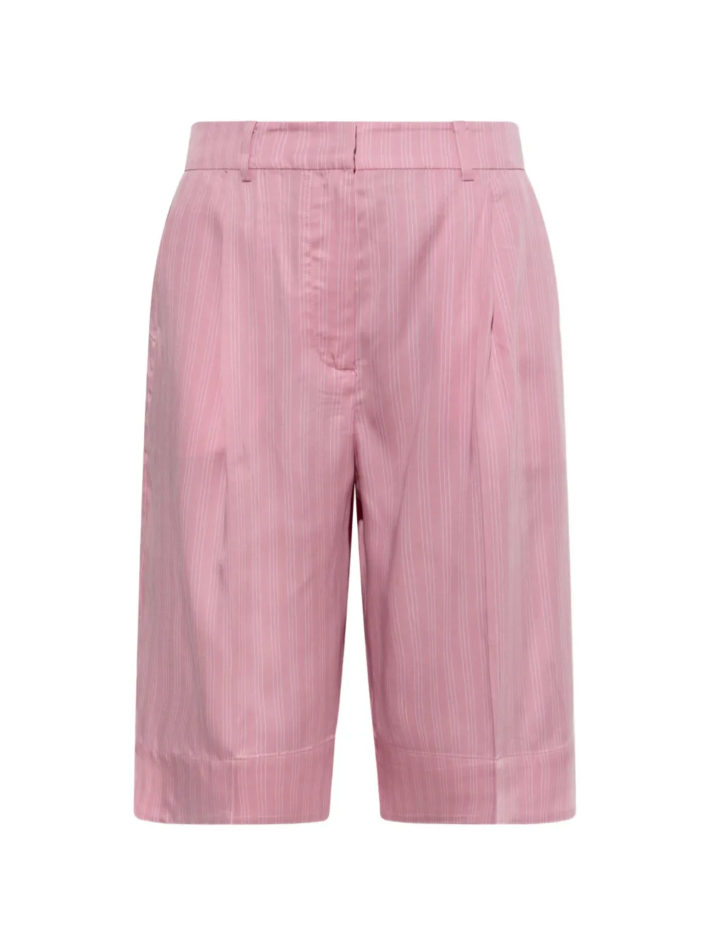 MUNTHE Uama pinstripe-pattern pleated shorts - Rosa