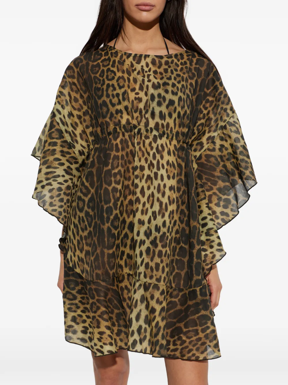 Moschino Jurk met luipaardprint Beige