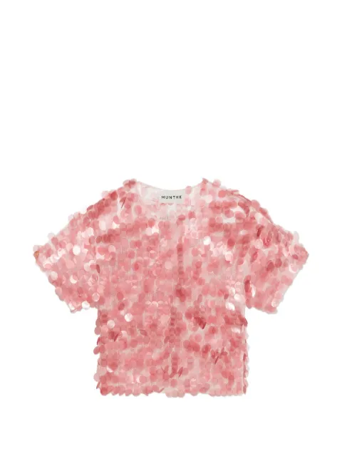 MUNTHE Belmira sequin-embellished top