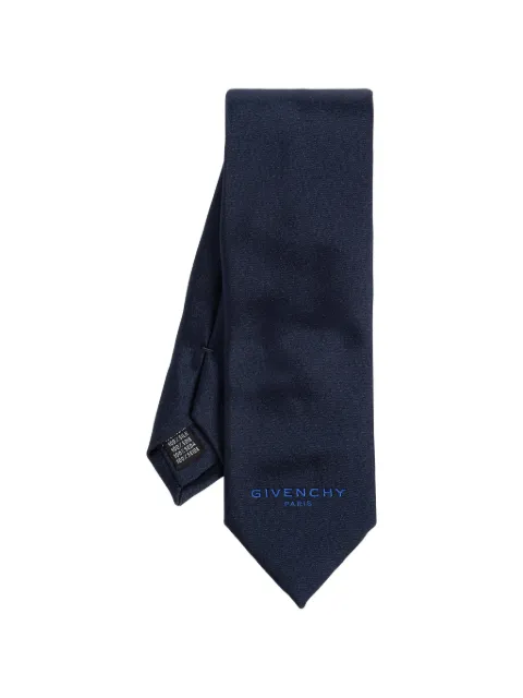 Givenchy logo-embroidered silk tie