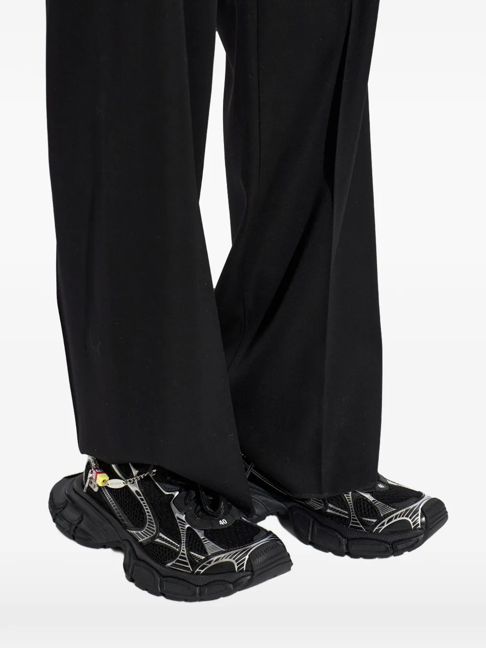 Balenciaga 3XL mesh sneakers verfraaid met bedel Zwart