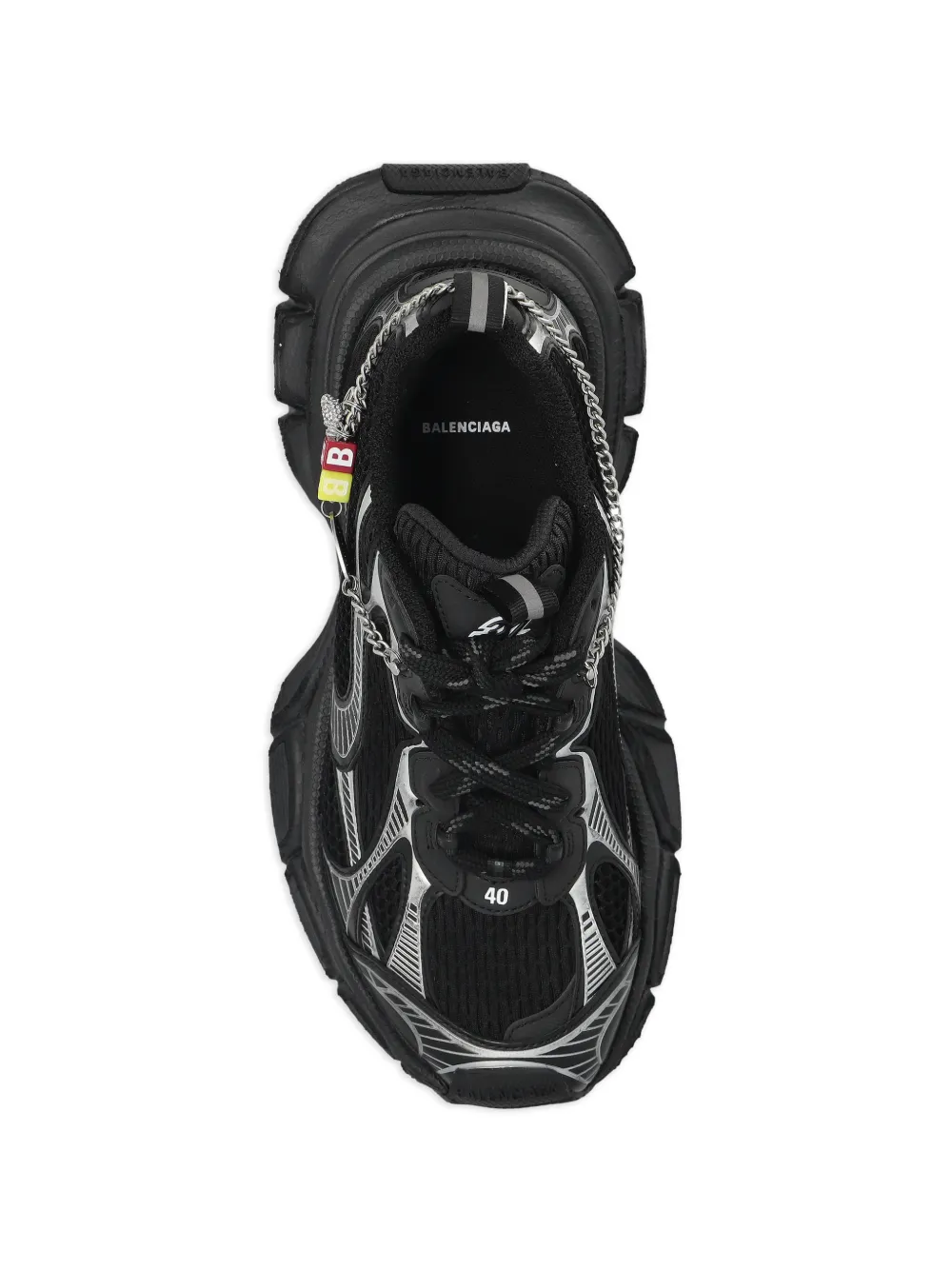 Balenciaga 3XL mesh sneakers verfraaid met bedel Zwart