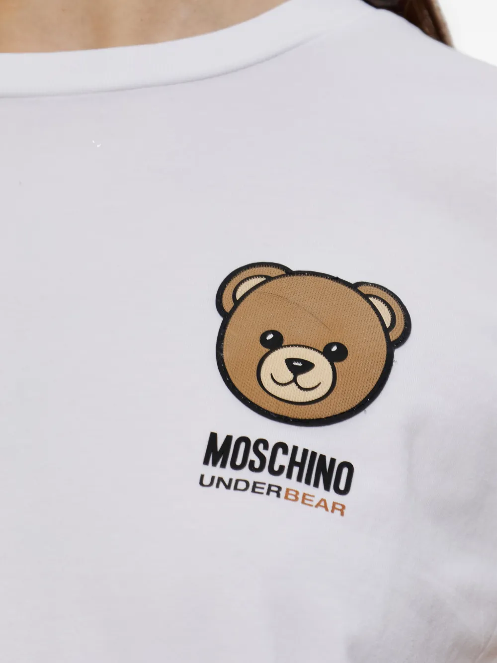 Moschino Teddy Bear T-shirt met logopatch Wit