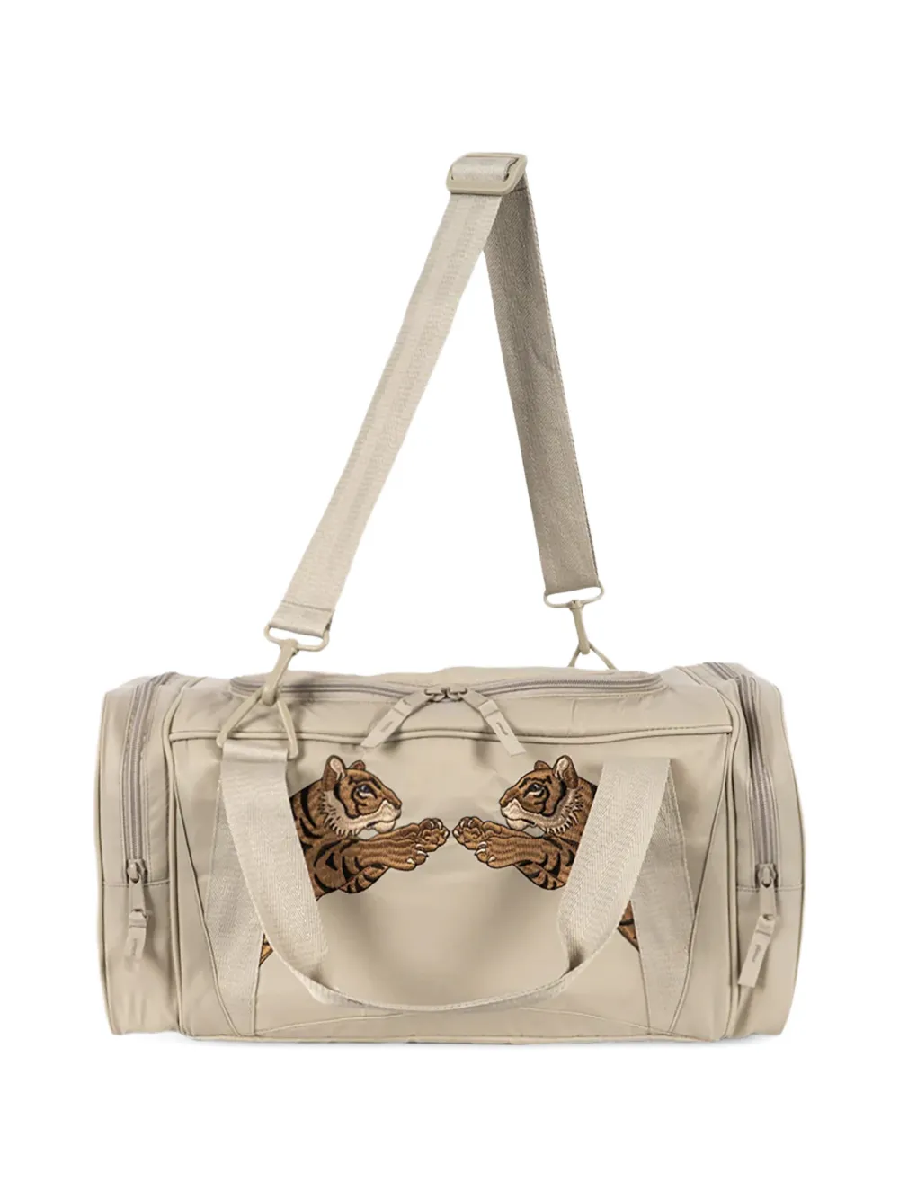 Konges Sløjd tiger-embroidered duffle bag - Toni neutri
