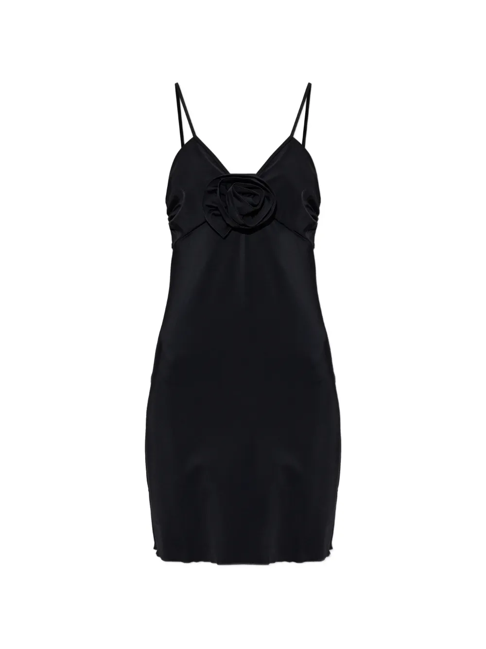 Moschino floral-appliqué open-back beach mini dress - Schwarz