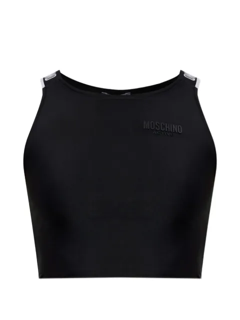 Moschino logo-detail cropped top