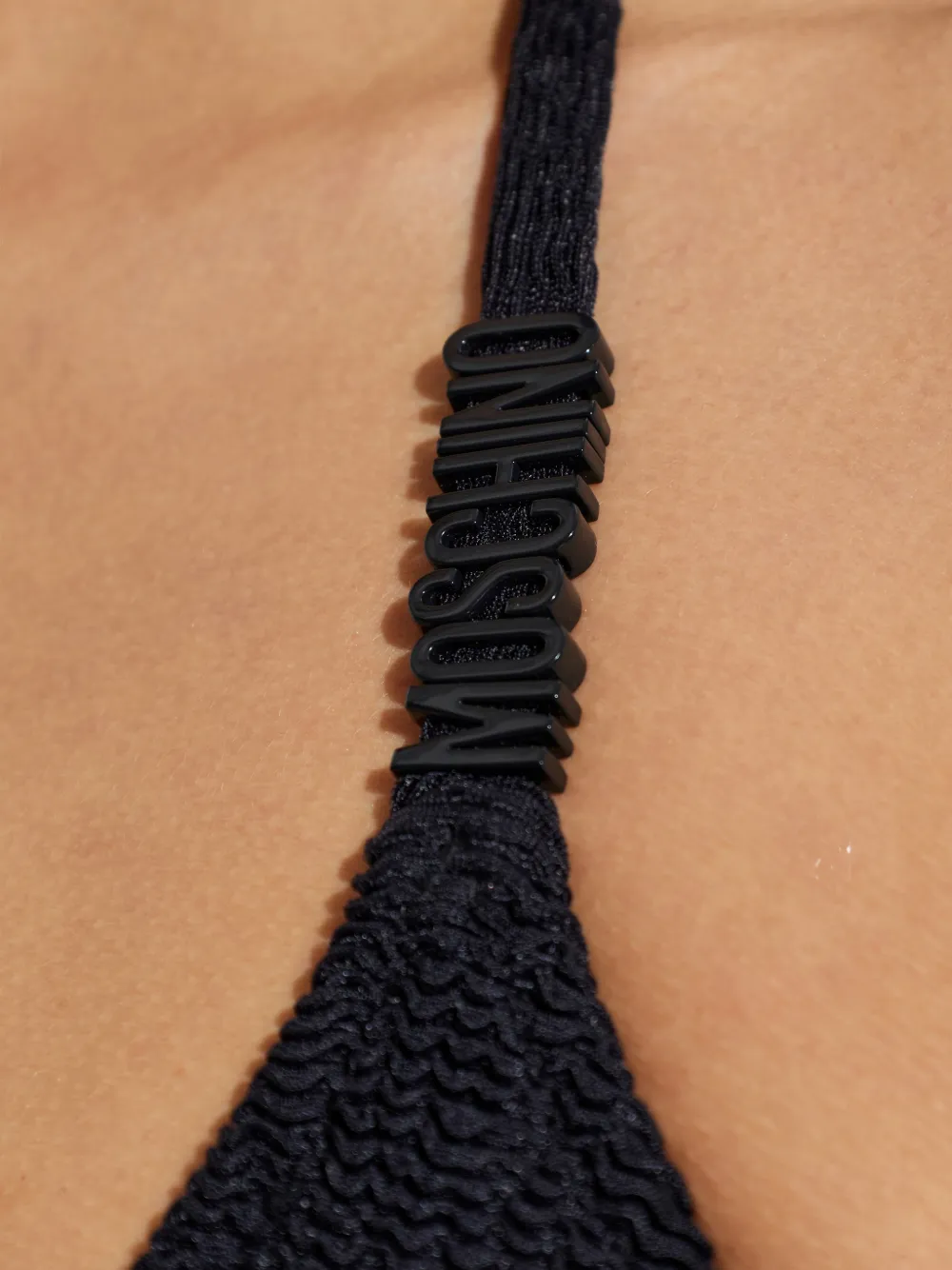 Moschino Bikinitop met logodetail Zwart