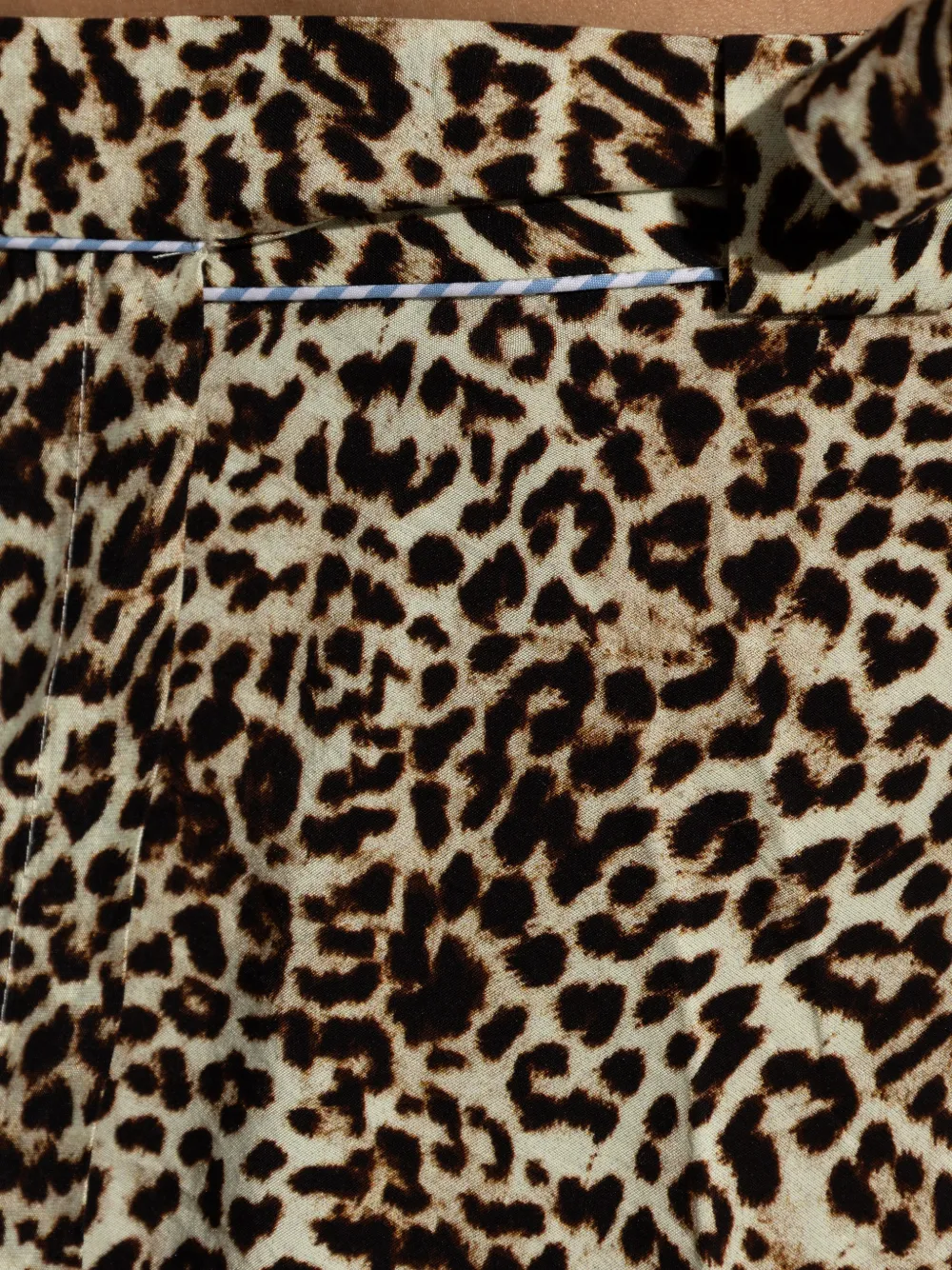 MUNTHE Ubba maxi-wikkelrok met luipaardprint Beige