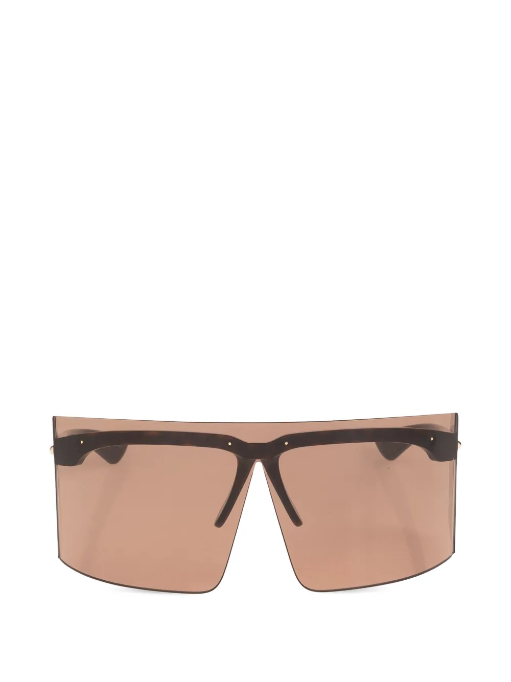 Alexander McQueen Eyewear geometric-frame logo-detail sunglasses - Marrone