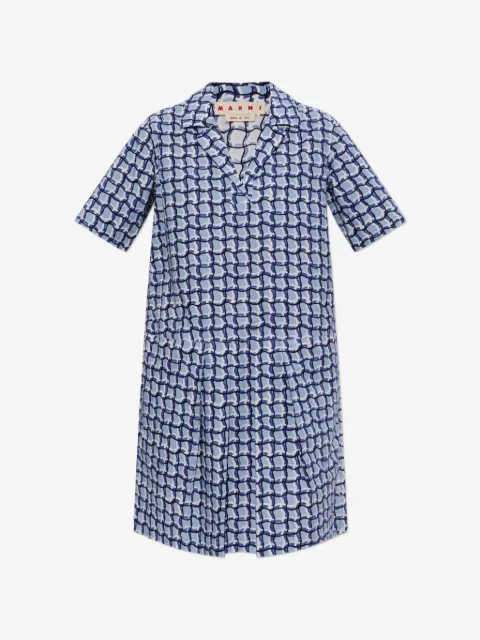 Marni vestido corto con motivo geométrico