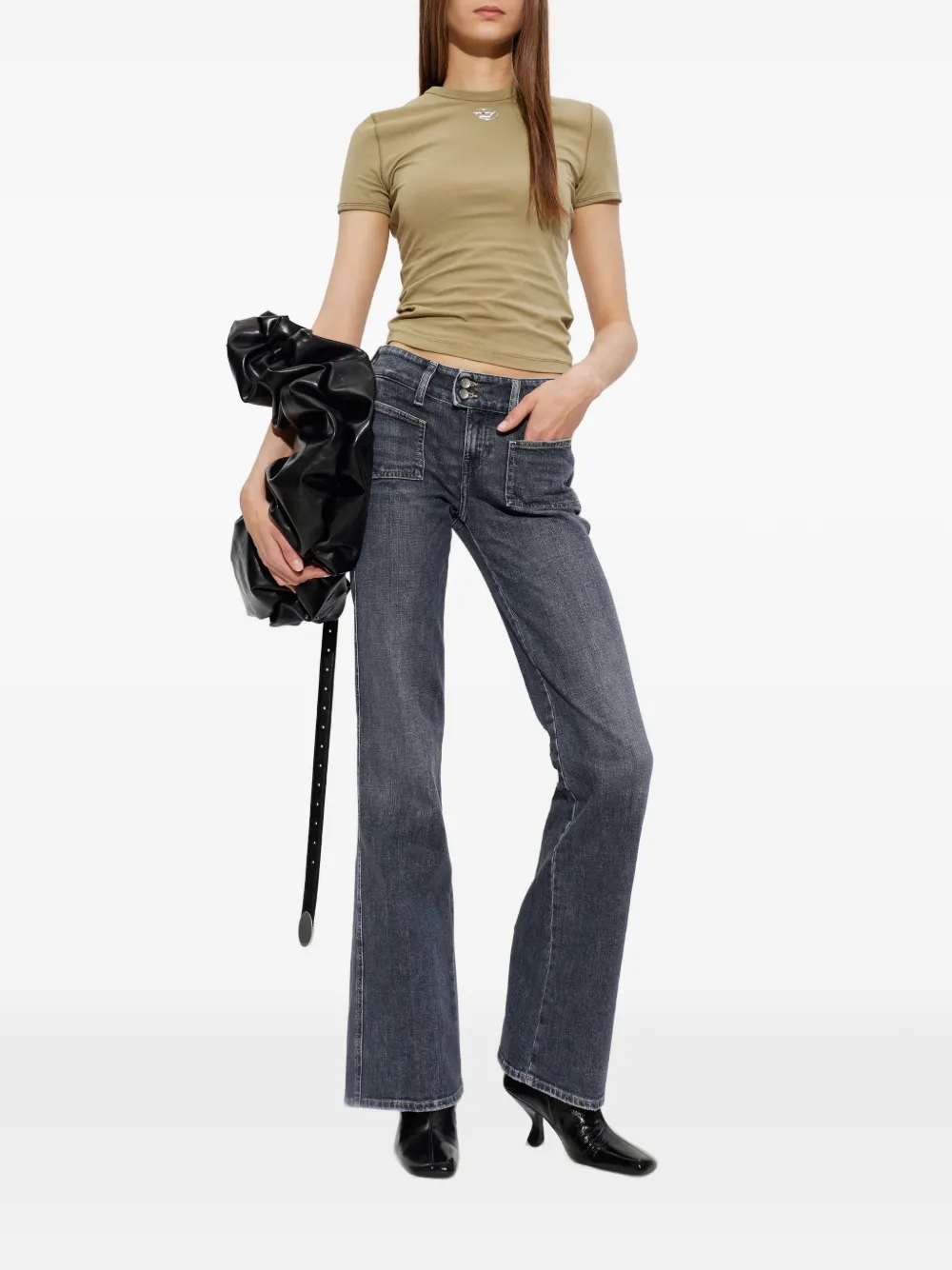 Diesel D-Hush jeans met opgestikte zak Grijs