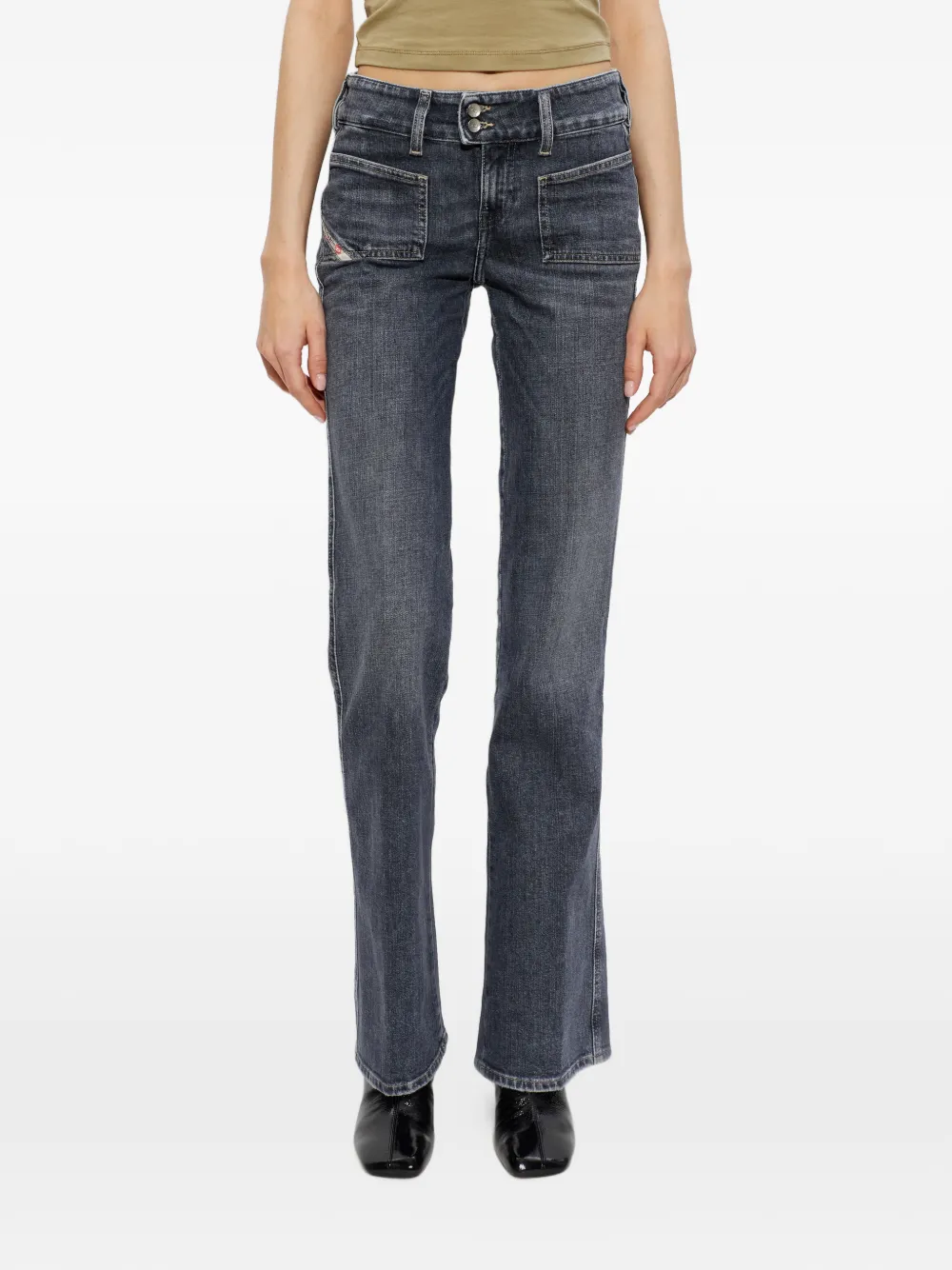 Diesel D-Hush jeans met opgestikte zak Grijs