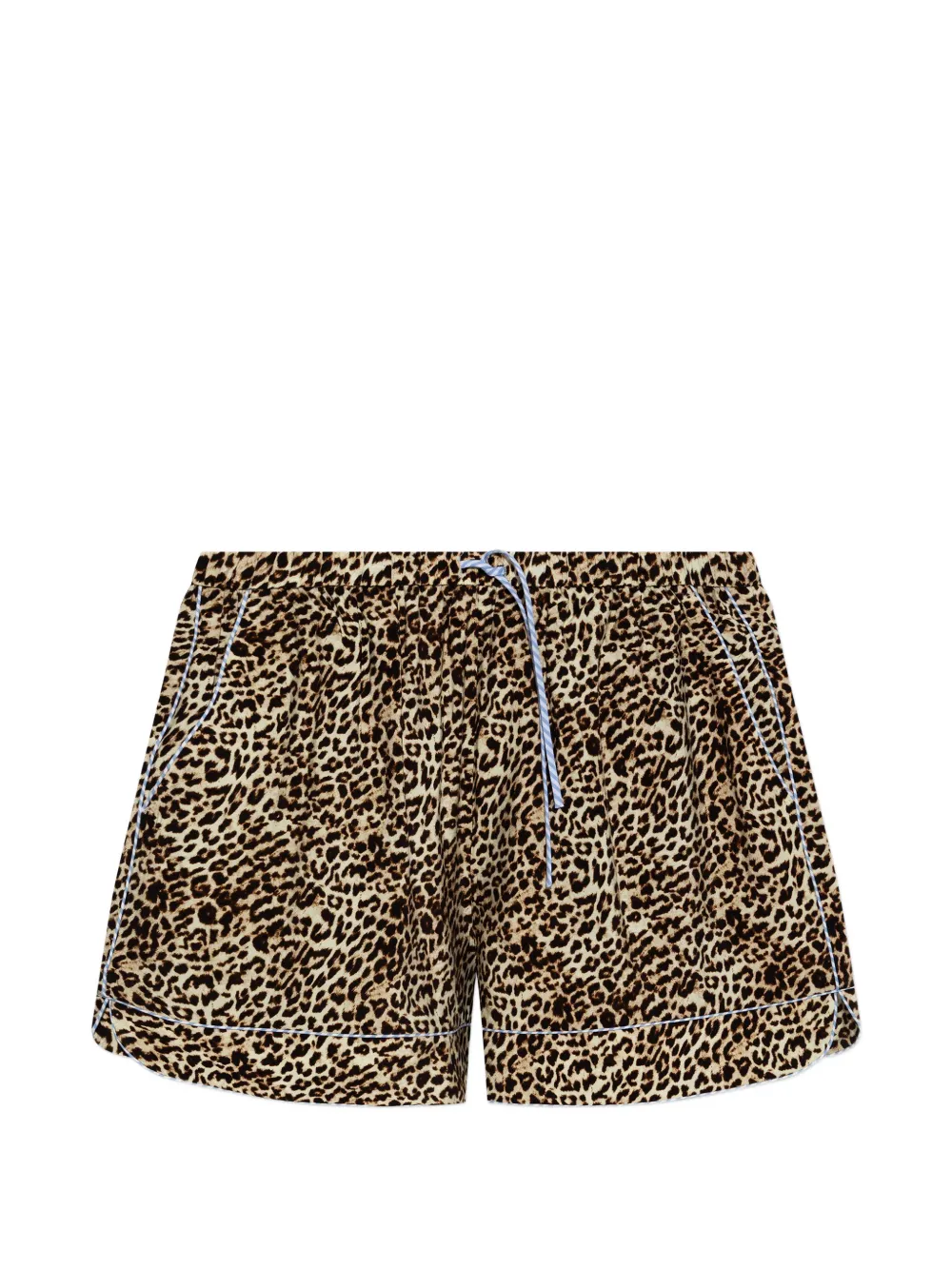 MUNTHE Buniga leopard-print drawstring shorts - Neutrals