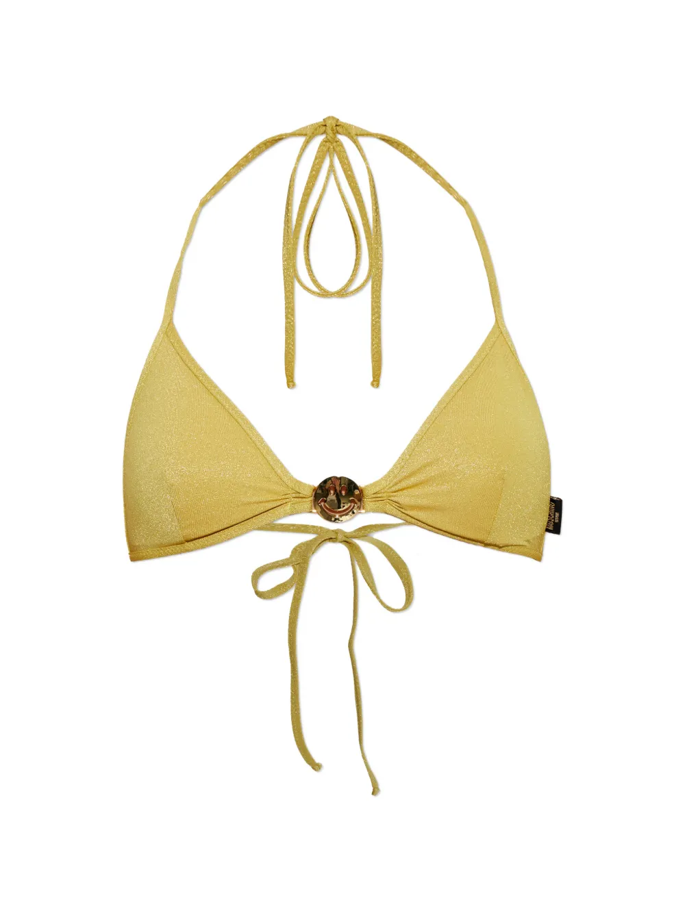 Moschino x Smiley logo-patch bikini - Gelb