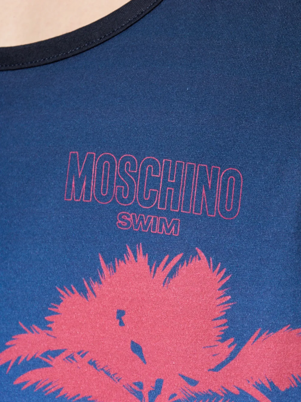 Moschino tanktop met palmboomprint Blauw