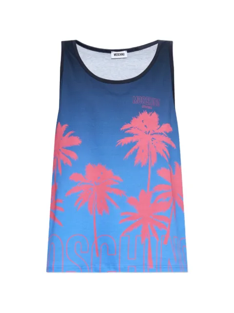 Moschino palm-tree-print tank top