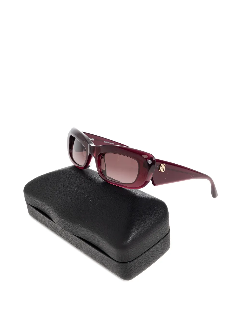 Balenciaga Eyewear Diva zonnebril met rechthoekig montuur Rood