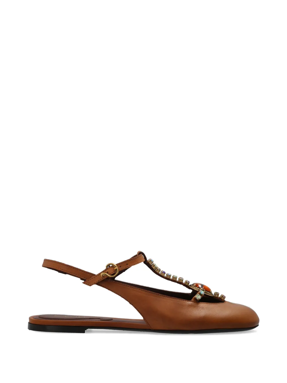 ETRO embellished leather pumps - Brown