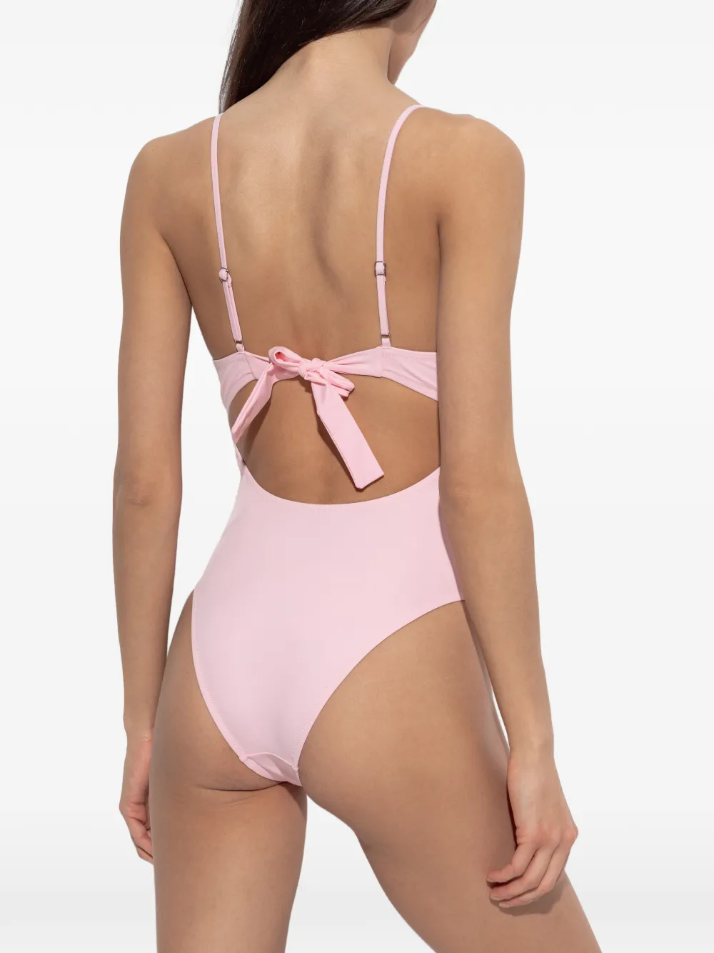 Moschino Badpak met bloemenpatch Roze