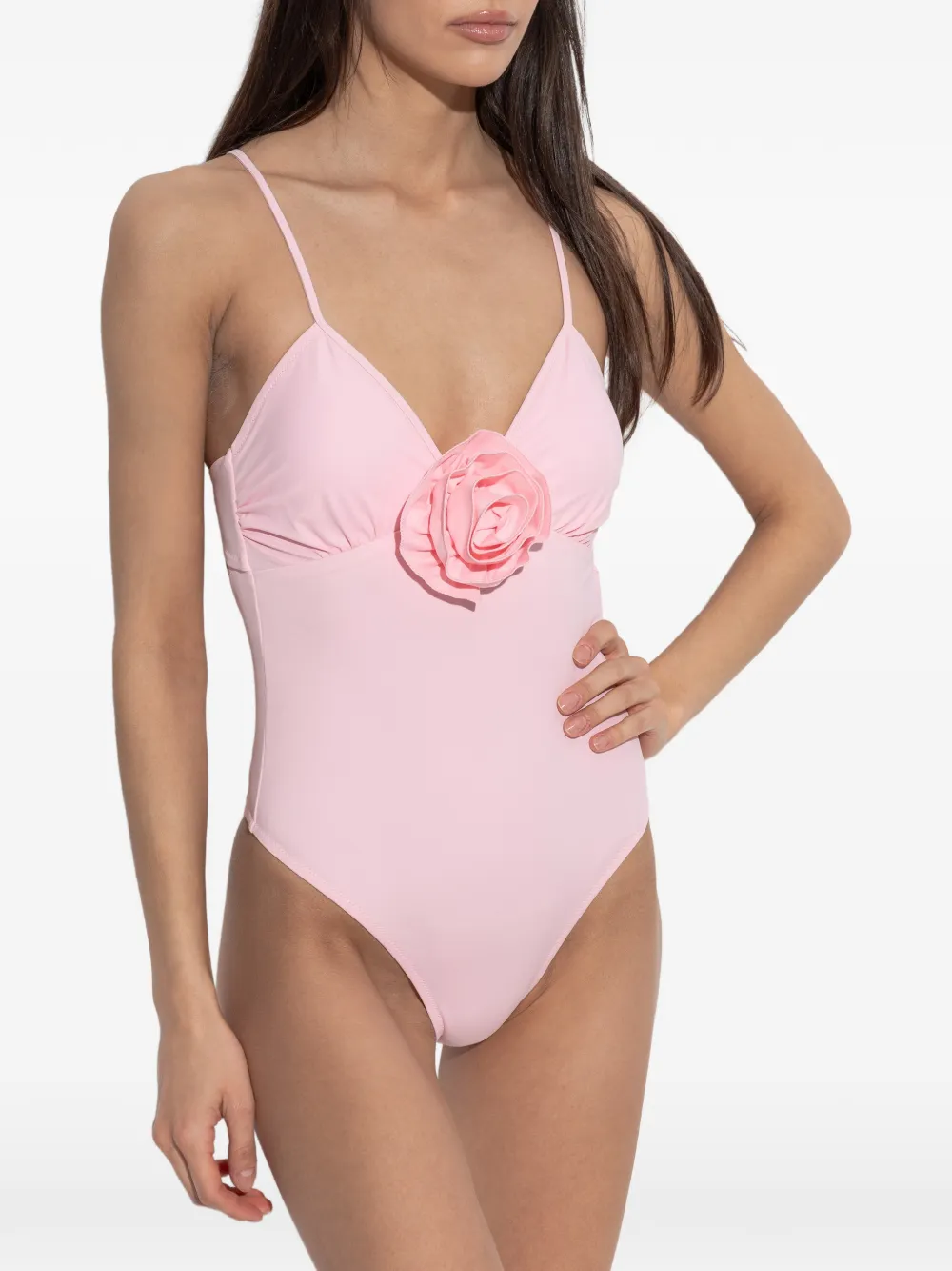 Moschino Badpak met bloemenpatch Roze