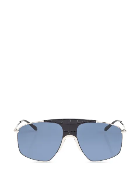 Alaia Eyewear crocodile-effect pilot-frame sunglasses