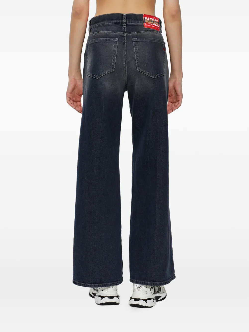 Diesel 1978 D-Akemi-F jeans met wijde pijpen Zwart