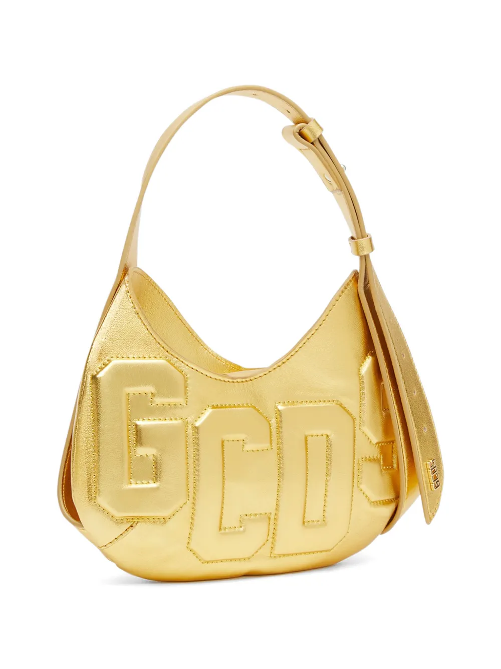 GCDS ロゴパッチ ショルダーバッグ | ゴールドトーン | FARFETCH JP