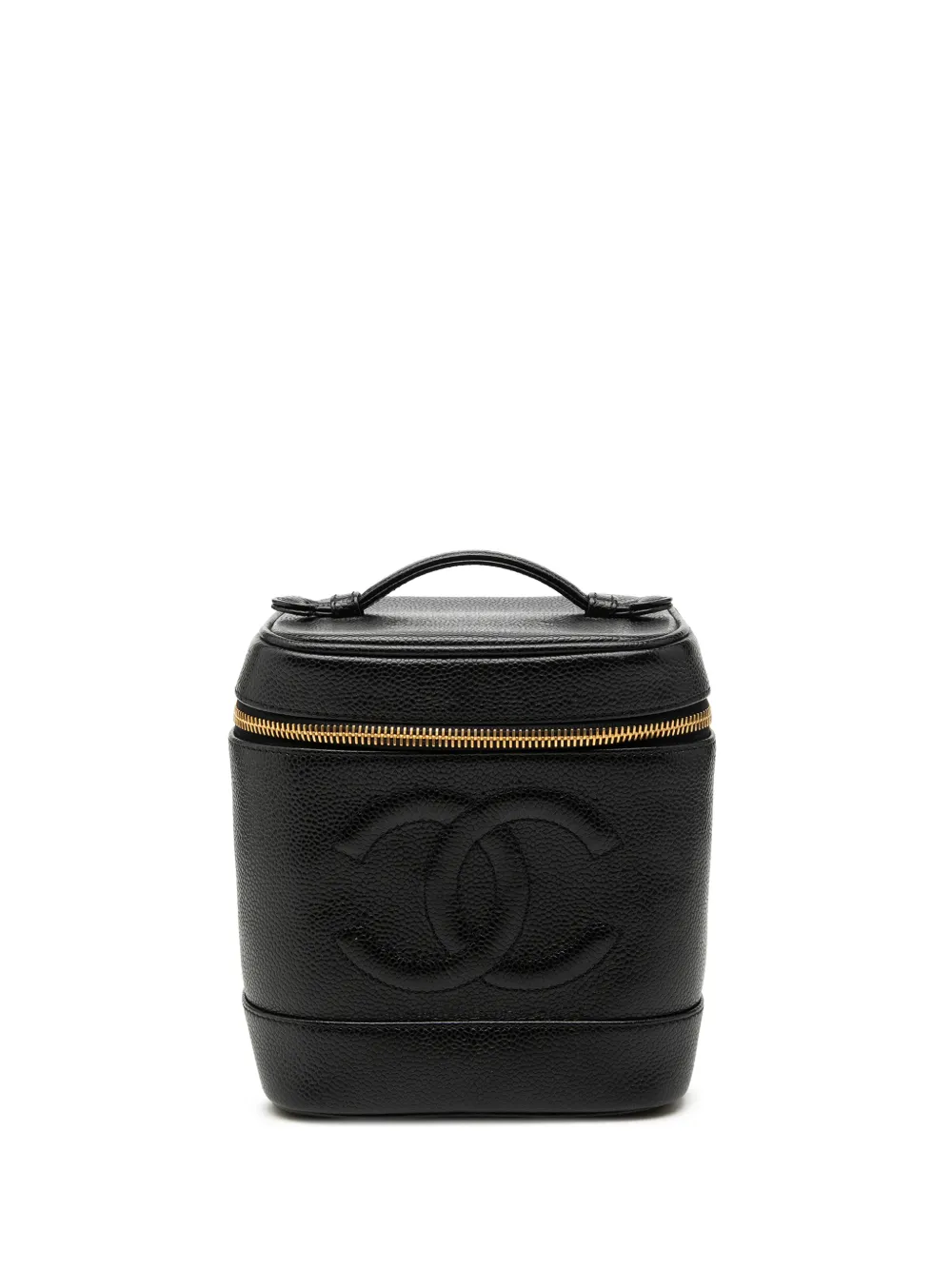 CHANEL Pre-Owned 2002-2003 CC Caviar Case vanity bag - Black