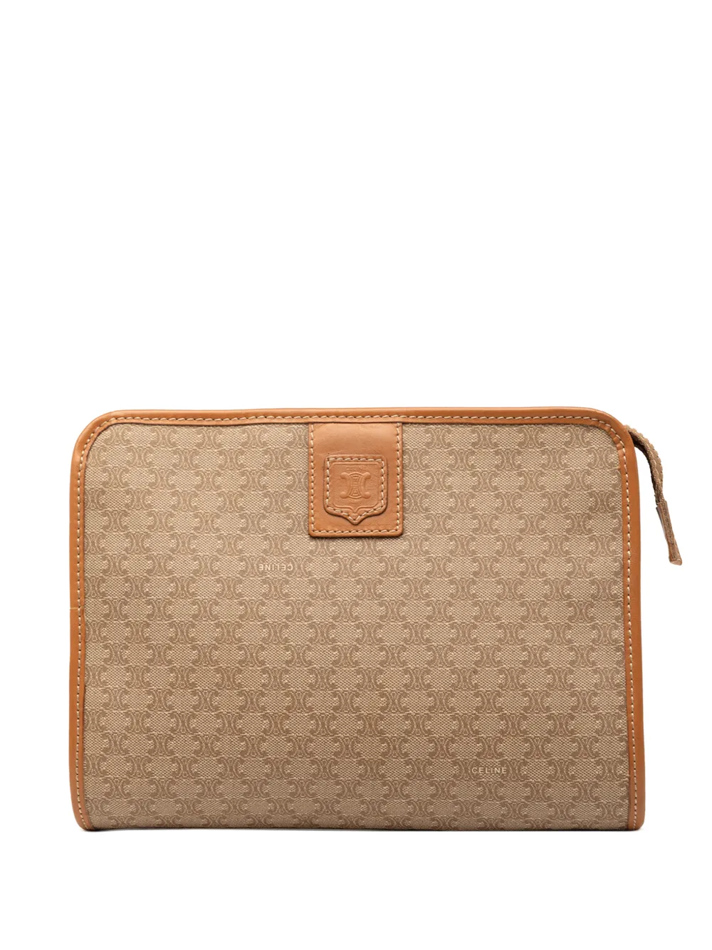 Celine Pre-Owned 2008 Macadam Coated Canvas clutch bag - Toni neutri