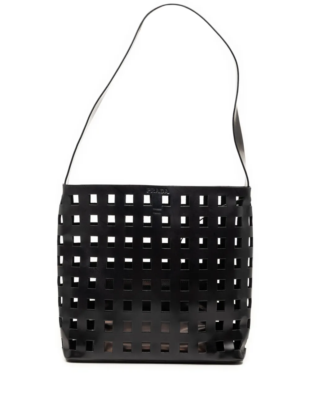 Prada Pre-Owned 2013-2025 Perforated Leather shoulder bag - Black