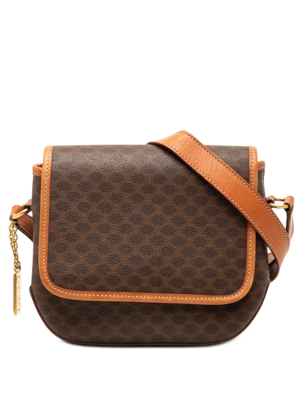 Celine Pre-Owned 1995 Macadam Coated Canvas crossbody bag - Marrone