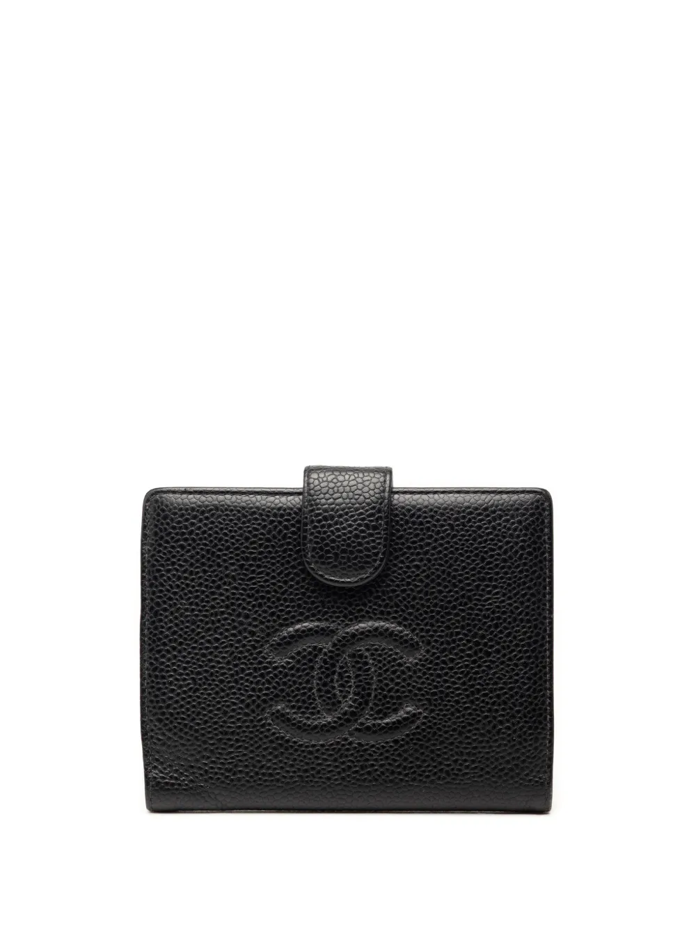 CHANEL Pre-Owned 2003-2004 CC Caviar French Wallet small wallets - Nero