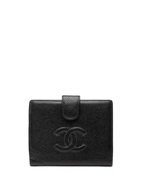 CHANEL Pre-Owned 2003-2004 CC Caviar French Wallet small wallets