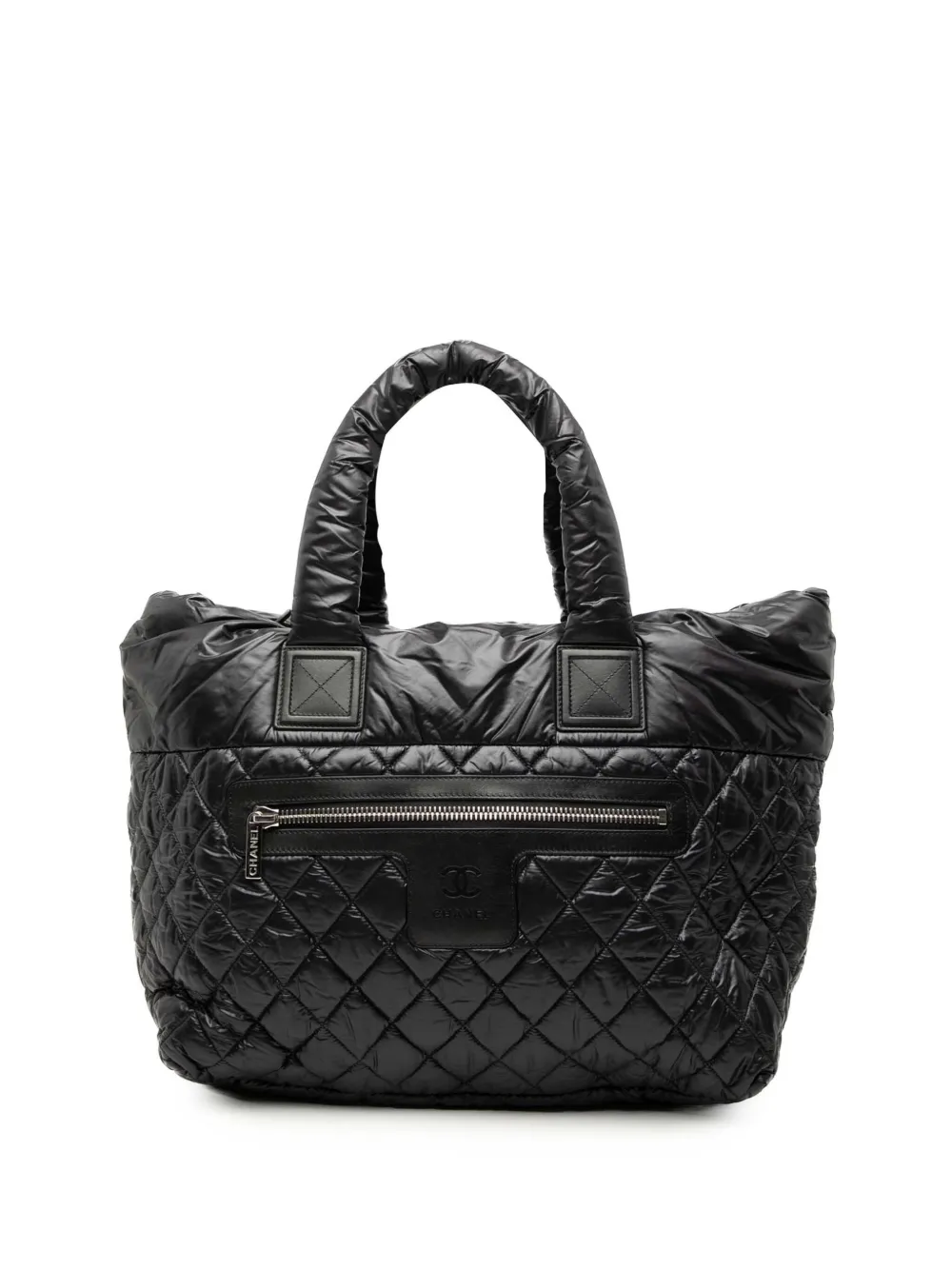 CHANEL Pre-Owned 2012 Medium Quilted Nylon Reversible Coco Cocoon tote bag - Nero