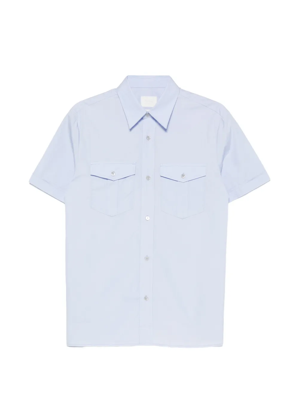 A.P.C. short-sleeve flap-pocket shirt - Blau