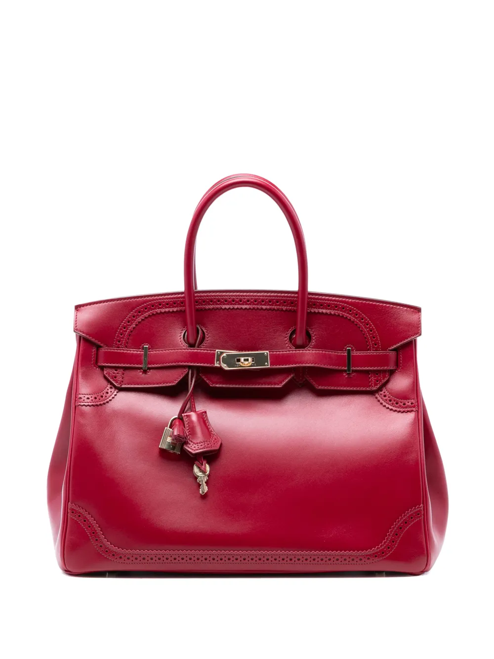 Hermès Pre-Owned 2012 Tadelakt Ghillies Birkin Retourne 35 handbag - Red