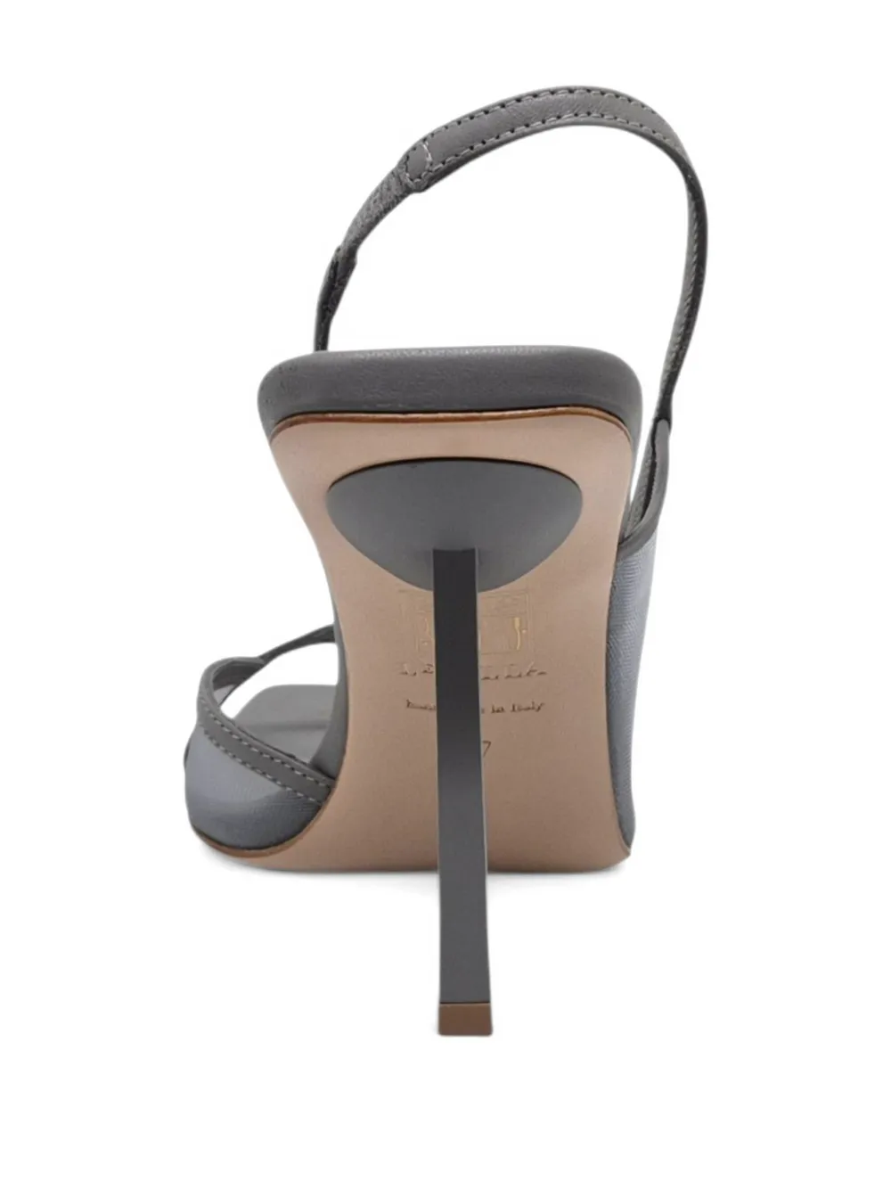Le Silla Mesh sandalen met kristallen gesp Grijs