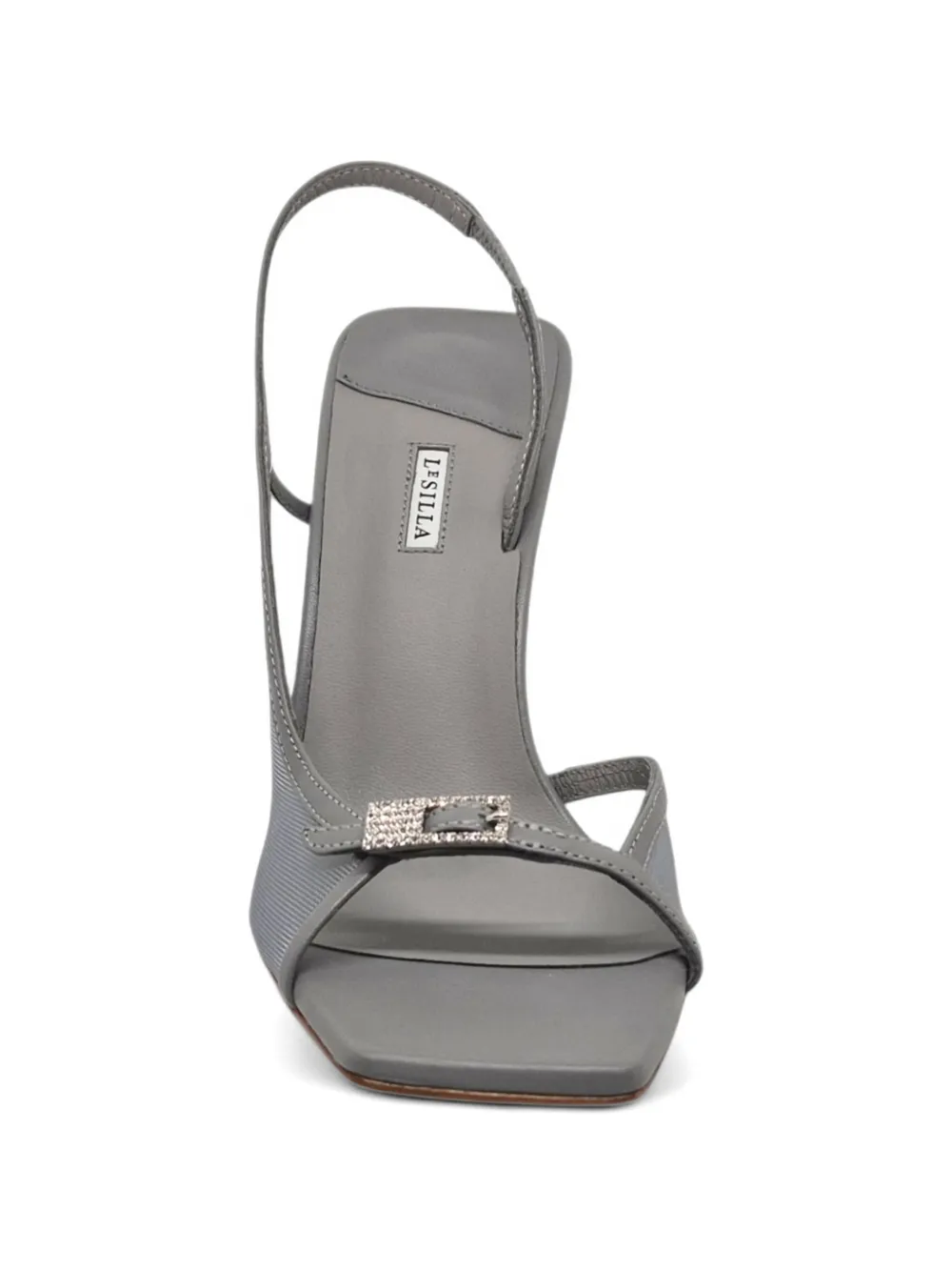 Le Silla Mesh sandalen met kristallen gesp Grijs